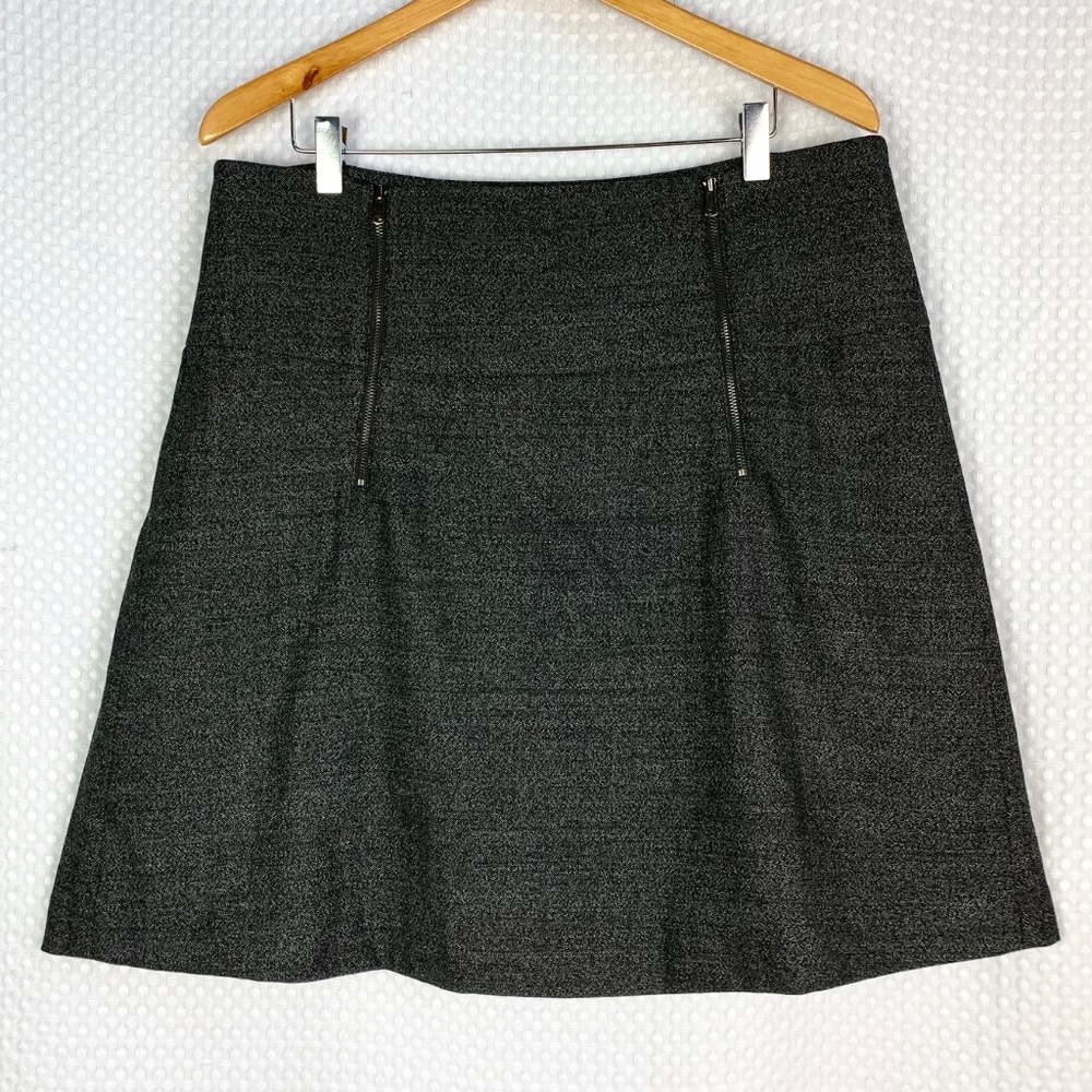 Ann Taylor Charcoal Gray Wool Skirt Size 16